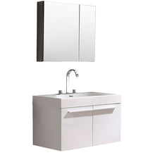 Load image into Gallery viewer, Fresca Vista 36&quot; White Modern Bathroom Vanity w/ Medicine Cabinet- Fresca