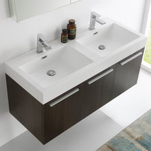 Load image into Gallery viewer, Fresca Vista 48&quot; Gray Oak Wall Hung Double Sink Modern Bathroom Vanity w/ Medicine Cabinet- Fresca