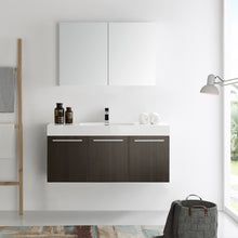 Load image into Gallery viewer, Fresca Vista 48&quot; Gray Oak Wall Hung Modern Bathroom Vanity w/ Medicine Cabinet- Fresca