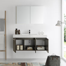 Load image into Gallery viewer, Fresca Vista 48&quot; Gray Oak Wall Hung Modern Bathroom Vanity w/ Medicine Cabinet- Fresca