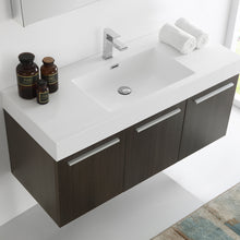 Load image into Gallery viewer, Fresca Vista 48&quot; Gray Oak Wall Hung Modern Bathroom Vanity w/ Medicine Cabinet- Fresca