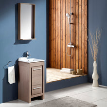 Load image into Gallery viewer, Fresca Allier 16" Gray Oak Modern Bathroom Vanity w/ Mirror- Fresca