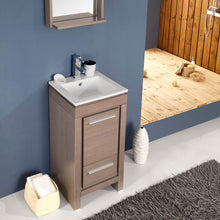 Load image into Gallery viewer, Fresca Allier 16" Gray Oak Modern Bathroom Vanity w/ Mirror- Fresca