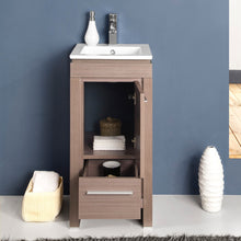 Load image into Gallery viewer, Fresca Allier 16" Gray Oak Modern Bathroom Vanity w/ Mirror- Fresca