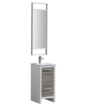 Load image into Gallery viewer, Fresca Allier Rio 16&quot; Ash Gray Modern Bathroom Vanity w/ Mirror- Fresca