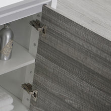 Load image into Gallery viewer, Fresca Allier Rio 60&quot; Ash Gray Double Sink Modern Bathroom Vanity w/ Medicine Cabinet- Fresca