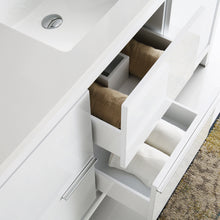 Load image into Gallery viewer, Fresca Allier 60&quot; White Modern Single Sink Bathroom Vanity w/ Mirror- Fresca