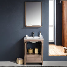 Load image into Gallery viewer, Fresca Allier 24&quot; Gray Oak Modern Bathroom Vanity w/ Mirror- Fresca