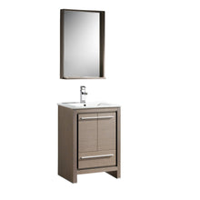 Load image into Gallery viewer, Fresca Allier 24&quot; Gray Oak Modern Bathroom Vanity w/ Mirror- Fresca