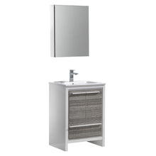 Load image into Gallery viewer, Fresca Allier Rio 24&quot; Ash Gray Modern Bathroom Vanity w/ Medicine Cabinet- Fresca