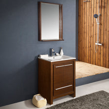 Load image into Gallery viewer, Fresca Allier 24&quot; Wenge Brown Modern Bathroom Vanity w/ Mirror- Fresca