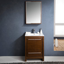 Load image into Gallery viewer, Fresca Allier 24&quot; Wenge Brown Modern Bathroom Vanity w/ Mirror- Fresca