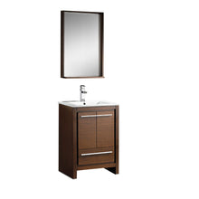 Load image into Gallery viewer, Fresca Allier 24&quot; Wenge Brown Modern Bathroom Vanity w/ Mirror- Fresca