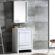 Load image into Gallery viewer, Fresca Allier 24&quot; White Modern Bathroom Vanity w/ Mirror- Fresca