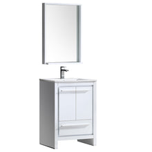 Load image into Gallery viewer, Fresca Allier 24&quot; White Modern Bathroom Vanity w/ Mirror- Fresca