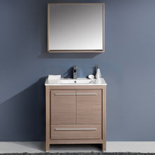 Load image into Gallery viewer, Fresca Allier 30&quot; Gray Oak Modern Bathroom Vanity w/ Mirror- Fresca