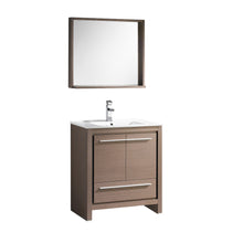 Load image into Gallery viewer, Fresca Allier 30&quot; Gray Oak Modern Bathroom Vanity w/ Mirror- Fresca