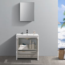 Load image into Gallery viewer, Fresca Allier Rio 30&quot; Ash Gray Modern Bathroom Vanity w/ Medicine Cabinet- Fresca