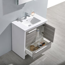 Load image into Gallery viewer, Fresca Allier Rio 30&quot; Ash Gray Modern Bathroom Vanity w/ Medicine Cabinet- Fresca