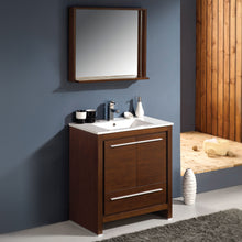 Load image into Gallery viewer, Fresca Allier 30&quot; Wenge Brown Modern Bathroom Vanity w/ Mirror- Fresca