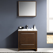 Load image into Gallery viewer, Fresca Allier 30&quot; Wenge Brown Modern Bathroom Vanity w/ Mirror- Fresca