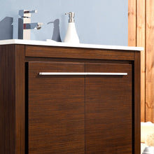 Load image into Gallery viewer, Fresca Allier 30&quot; Wenge Brown Modern Bathroom Vanity w/ Mirror- Fresca