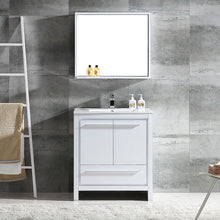 Load image into Gallery viewer, Fresca Allier 30&quot; White Modern Bathroom Vanity w/ Mirror- Fresca