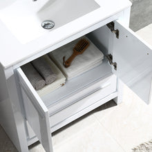 Load image into Gallery viewer, Fresca Allier 30&quot; White Modern Bathroom Vanity w/ Mirror- Fresca
