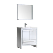Load image into Gallery viewer, Fresca Allier 30&quot; White Modern Bathroom Vanity w/ Mirror- Fresca