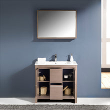 Load image into Gallery viewer, Fresca Allier 36&quot; Gray Oak Modern Bathroom Vanity w/ Mirror- Fresca