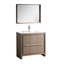 Load image into Gallery viewer, Fresca Allier 36&quot; Gray Oak Modern Bathroom Vanity w/ Mirror- Fresca