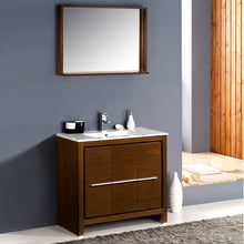 Load image into Gallery viewer, Fresca Allier 36&quot; Wenge Brown Modern Bathroom Vanity w/ Mirror- Fresca