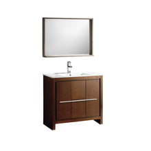 Load image into Gallery viewer, Fresca Allier 36&quot; Wenge Brown Modern Bathroom Vanity w/ Mirror- Fresca