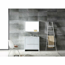 Load image into Gallery viewer, Fresca Allier 36&quot; White Modern Bathroom Vanity w/ Mirror- Fresca