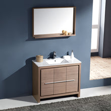 Load image into Gallery viewer, Fresca Allier 40&quot; Gray Oak Modern Bathroom Vanity w/ Mirror- Fresca