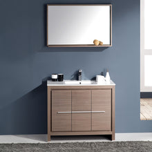 Load image into Gallery viewer, Fresca Allier 40&quot; Gray Oak Modern Bathroom Vanity w/ Mirror- Fresca