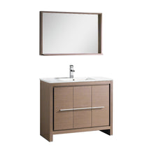 Load image into Gallery viewer, Fresca Allier 40&quot; Gray Oak Modern Bathroom Vanity w/ Mirror- Fresca