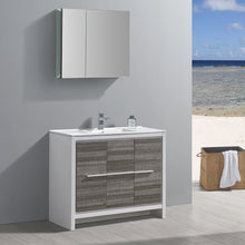 Load image into Gallery viewer, Fresca Allier Rio 40&quot; Ash Gray Modern Bathroom Vanity w/ Medicine Cabinet- Fresca