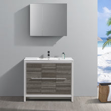 Load image into Gallery viewer, Fresca Allier Rio 40&quot; Ash Gray Modern Bathroom Vanity w/ Medicine Cabinet- Fresca