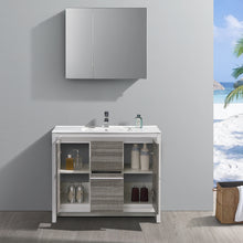 Load image into Gallery viewer, Fresca Allier Rio 40&quot; Ash Gray Modern Bathroom Vanity w/ Medicine Cabinet- Fresca
