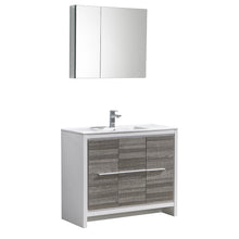 Load image into Gallery viewer, Fresca Allier Rio 40&quot; Ash Gray Modern Bathroom Vanity w/ Medicine Cabinet- Fresca
