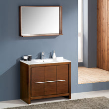 Load image into Gallery viewer, Fresca Allier 40&quot; Wenge Brown Modern Bathroom Vanity w/ Mirror- Fresca