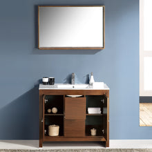 Load image into Gallery viewer, Fresca Allier 40&quot; Wenge Brown Modern Bathroom Vanity w/ Mirror- Fresca
