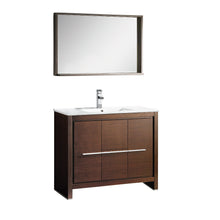 Load image into Gallery viewer, Fresca Allier 40&quot; Wenge Brown Modern Bathroom Vanity w/ Mirror- Fresca