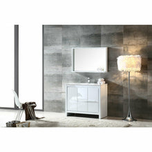 Load image into Gallery viewer, Fresca Allier 40&quot; White Modern Bathroom Vanity w/ Mirror- Fresca