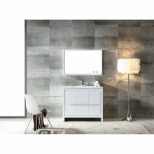 Load image into Gallery viewer, Fresca Allier 40&quot; White Modern Bathroom Vanity w/ Mirror- Fresca