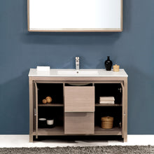 Load image into Gallery viewer, Fresca Allier 48&quot; Gray Oak Modern Bathroom Vanity w/ Mirror- Fresca
