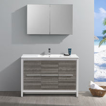 Load image into Gallery viewer, Fresca Allier Rio 48&quot; Ash Gray Single Sink Modern Bathroom Vanity w/ Medicine Cabinet- Fresca