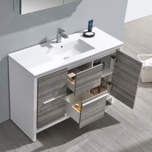 Load image into Gallery viewer, Fresca Allier Rio 48&quot; Ash Gray Single Sink Modern Bathroom Vanity w/ Medicine Cabinet- Fresca