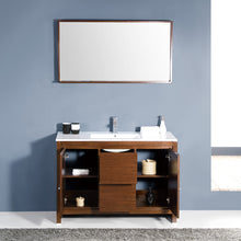 Load image into Gallery viewer, Fresca Allier 48&quot; Wenge Brown Modern Bathroom Vanity w/ Mirror- Fresca